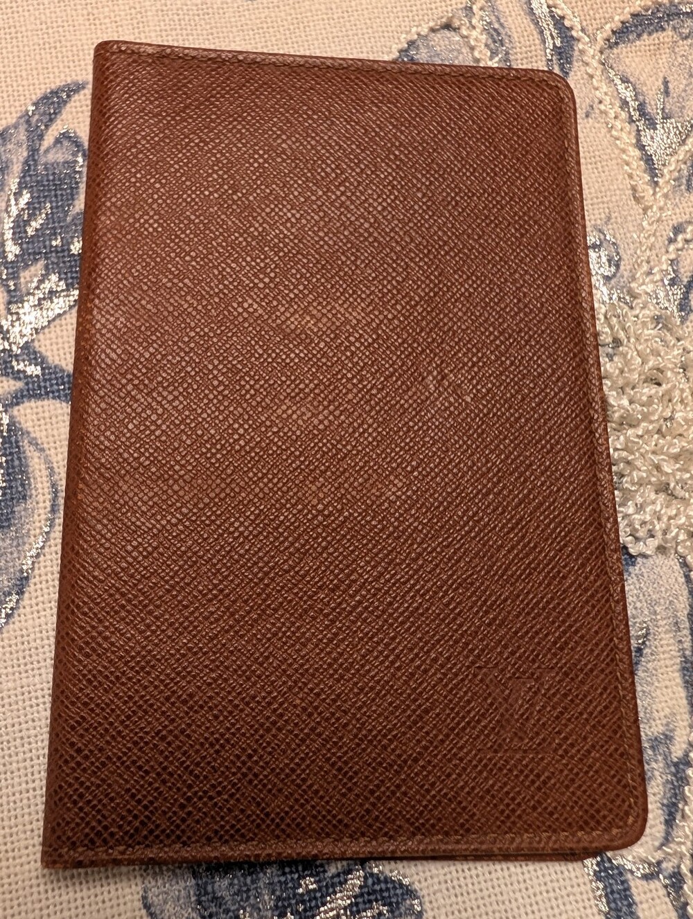 Authentic Vintage Louis Vuitton Taiga Leather ID/Photo Holder In Brown Unisex